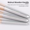 Natural Gray Squirrel Hair Makeup Brush Set by ENZO Professional Makeup Brush Set with Unique Face and Eyeshadow Beauty Brush Set with Gold Contour