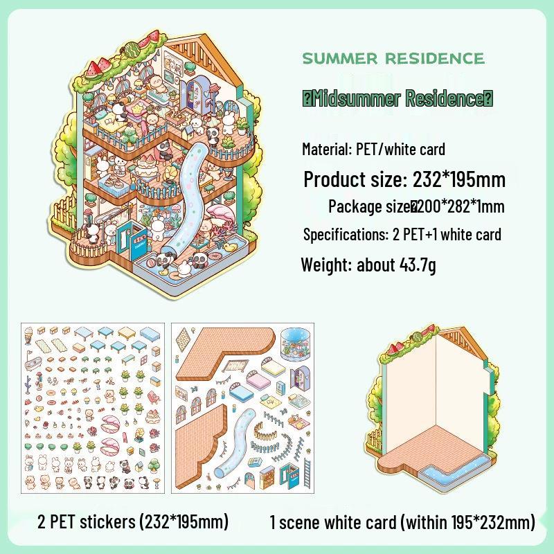 3D Miniature Scene Collage Stickers: Cute Decompression Handbook Stickers