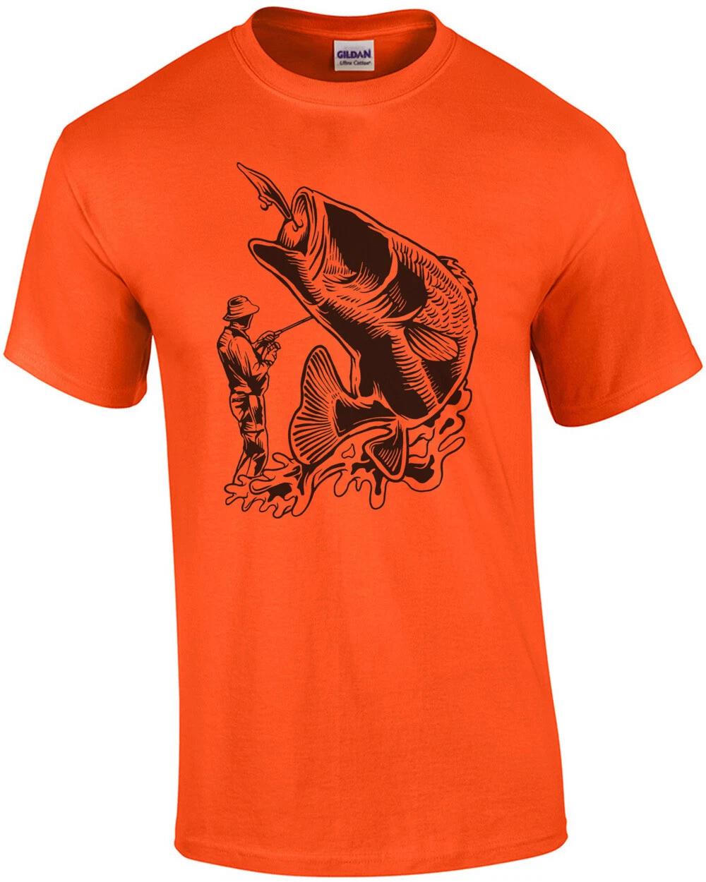 Fisherman Retro Fishing T-Shirt L