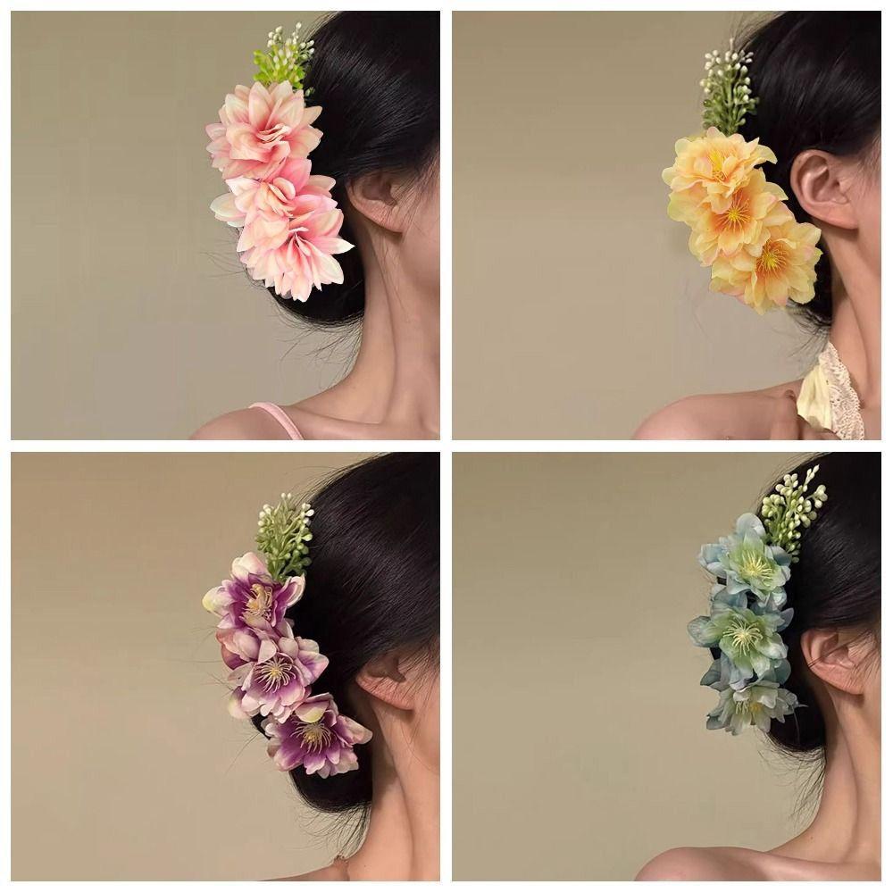 Thailand Bohemian Hairpin Sweet Wedding Bride Accessories Barrettes Flower Hair Comb  Female