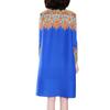 Design inspired printed dress, spring dress, women's new style, stylish lapel pleated loose fitting dress
