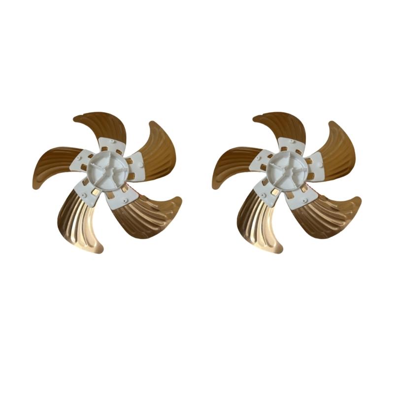 2Pieces Low Noise Replacement Blade High Efficiency Fan Component Aluminum Texture Desk Fan Accessories for Repairing 1