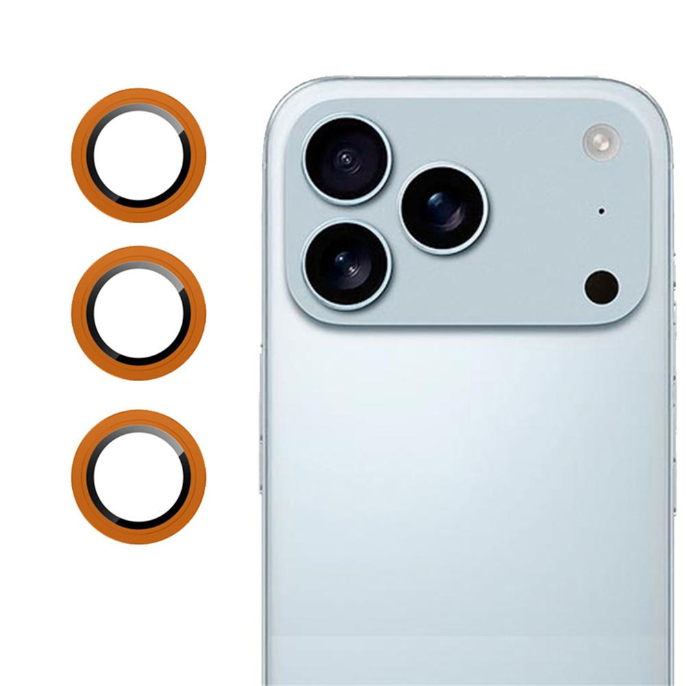 For iPhone 17 Pro Camera Lens Protector Tempered Glass Metal Ring Lens Film