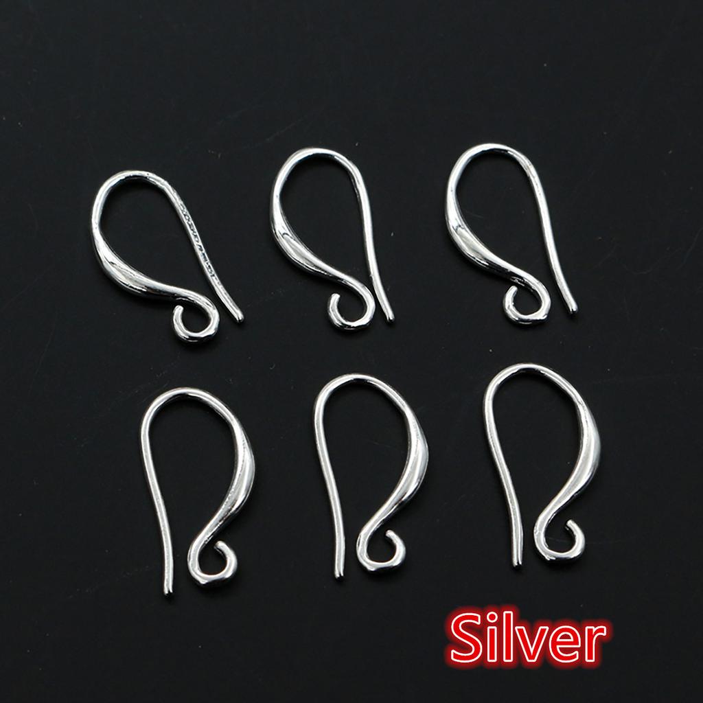 20pcs 17x9mm Silver Gold Color Brass Earring Findings Earrings Clasps Hooks Wire DIY Jewelry Making Accessories Earwire Supplies