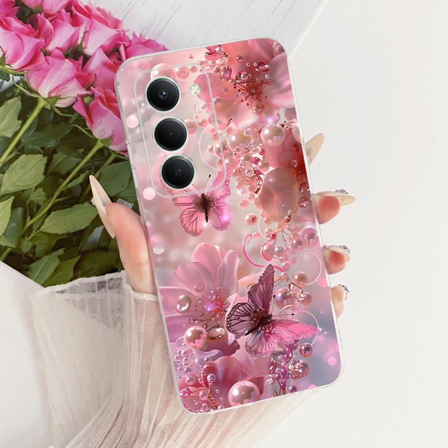 Pro kryt Xiaomi Redmi 15 4G Pouzdro na telefon Populární květina Měkká průhledná silikonová ochranná skořepina Pro Xiaomi Redmi 15 5G Redmi15 Funda