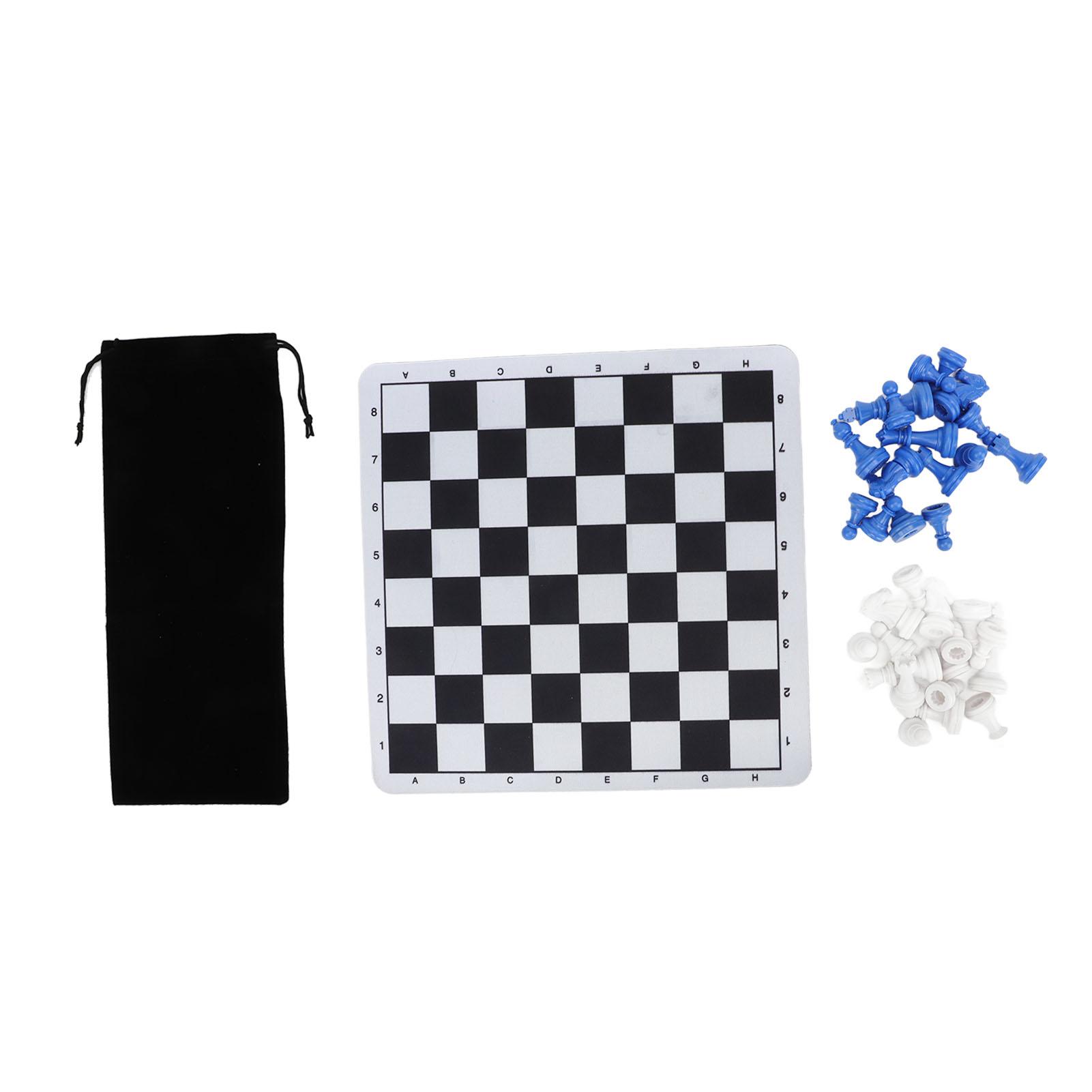 

Chessmen with 1.89in King Plastic Chess Pieces with Chessboard for Adults Kids Party Supplies