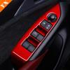 Carbon Rot Silber Autotür Armlehne Garnieren Fenster Glas Lift Switch Panel Cover Trim Für Mazda CX3 CX-3 Zubehör