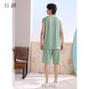Xuan Liang Men's Sleepwear Summer Modal Cotton Tank Top Shorts Casual Outable Large Cool Home Furnishing Set
