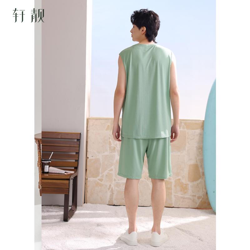 Xuan Liang Men's Sleepwear Summer Modal Cotton Tank Top Shorts Casual Outable Large Cool Home Furnishing Set