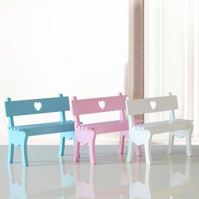1ks Nová Mini Židle Lavička Stolička Ozdoby Dřevěné DIY Hračky Domácí Zahrada Dekorace Miniatury Domeček pro panenky Kožešina