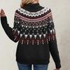 Women's Knitted Retro Round Neck Loose Pullover Sweater