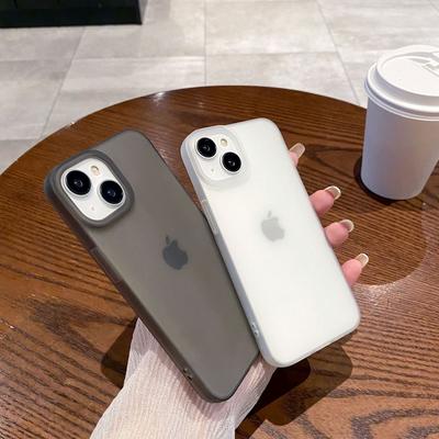 Ultra-dünne Eisnebel iPhone 16 Promax Mattes Handy Weiche Hülle Geeignet für Apple 15/14/13 Großes Loch Schutzhülle