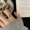 Trendy And Chic Smiley Face Ring In Retro Style 925 Silver Adjustable Jewelry For Women Girls And