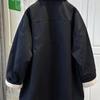 Korean High Collar Women's Winter Work Jacket, Plus Velvet, Cotton Padded, Loose Fit, Slimming, Mid-Length