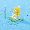 Mini Snowman Figurine Waterproof Mini Christmas Doll Ornament for Micro Landscape DIY Garden Patio Xmas Decor
