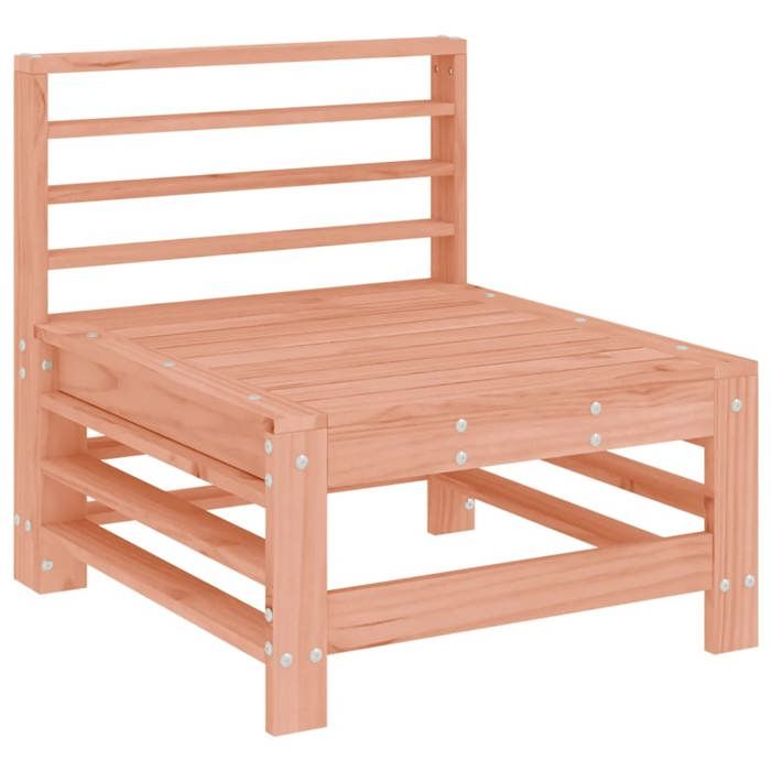 VidaXL Canapés Centraux de Jardin 2 pcs, Sièges avec Dossier, Meubles de Terrasse Patio Arrière-cour Balcon Extérieur, Bois 825644