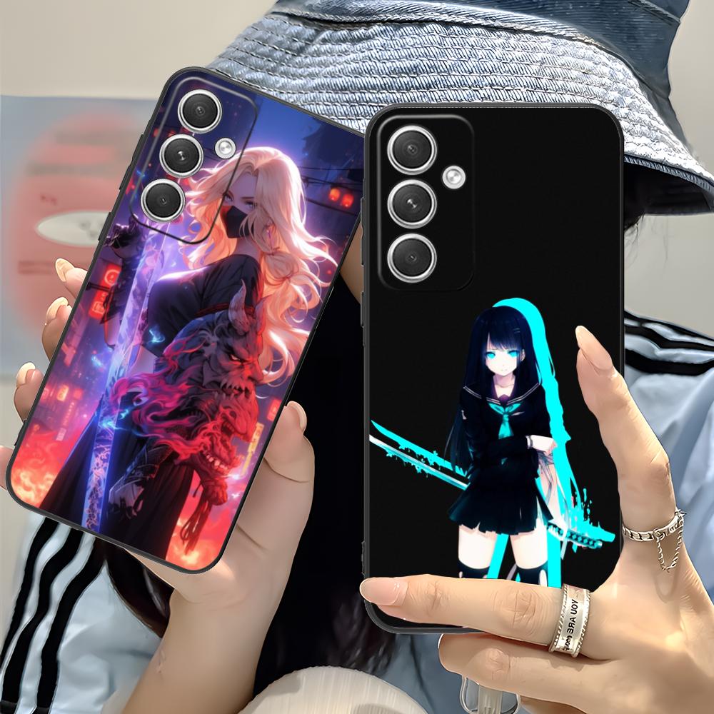 Anime Girl Mobile Phone Case for Samsung Galaxy S26 S25 S24 S23 S22 S21 S20 Note20 Plus FE Ultra Colorful Cover Luxury