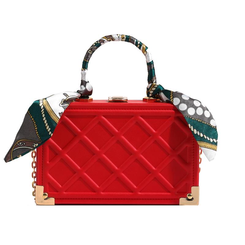 Exquisite women's plaid armpit bag simple bag casual box crossbody bag