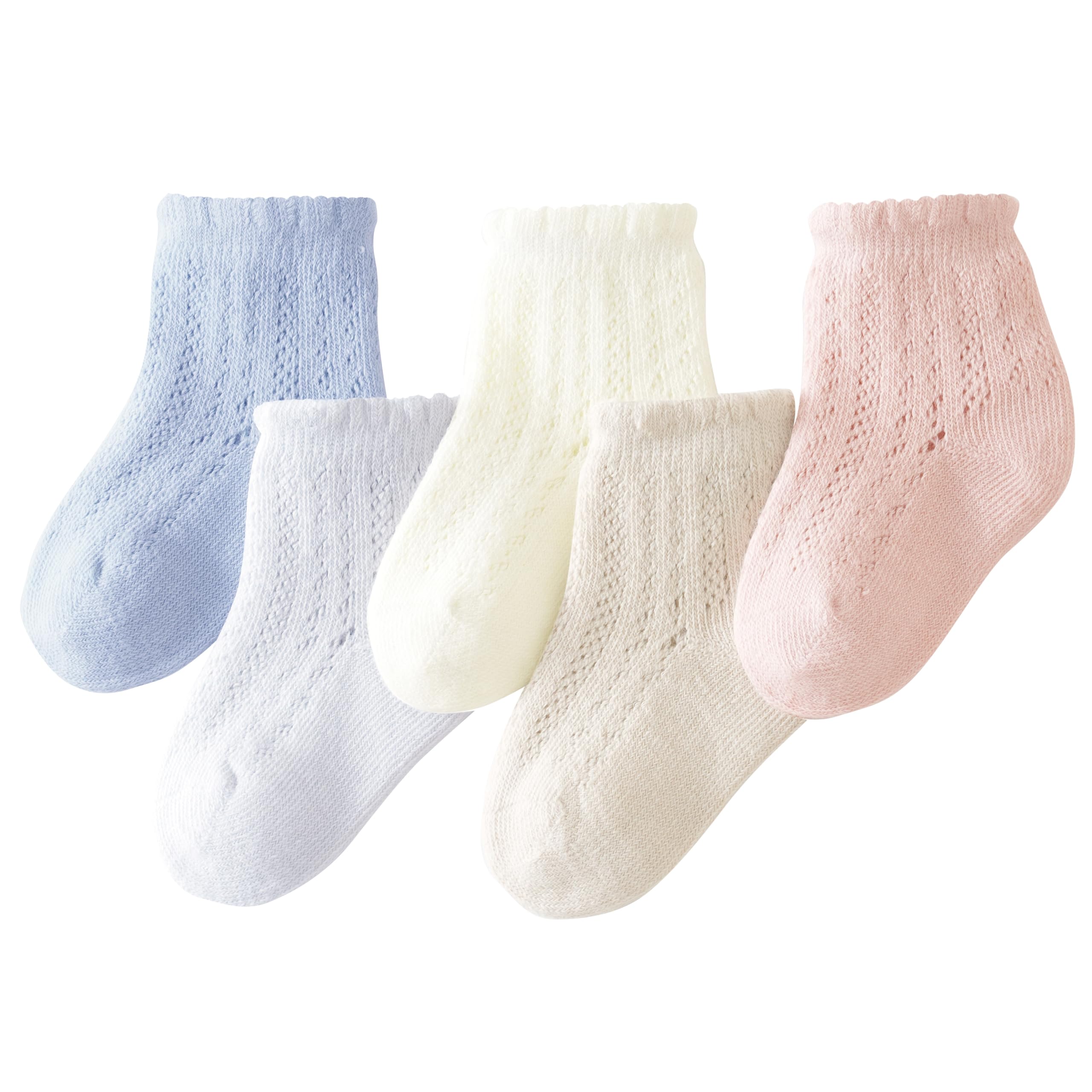 

Baby Baby Summer Soft and 12cm to Set of 5 Pairs [HOOMCOOM] Socks, Socks, Cotton, Thin, Comfortable, 14cm,