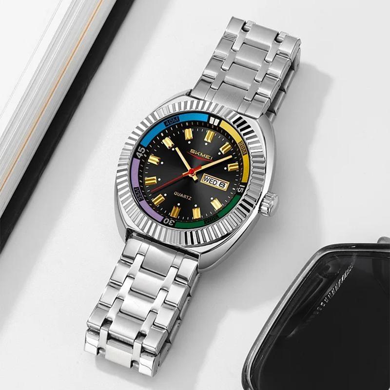 SKMEI Business Fashion Design 3Bar Waterproof Time Week Date Wristwatch Movement Quartz Watches