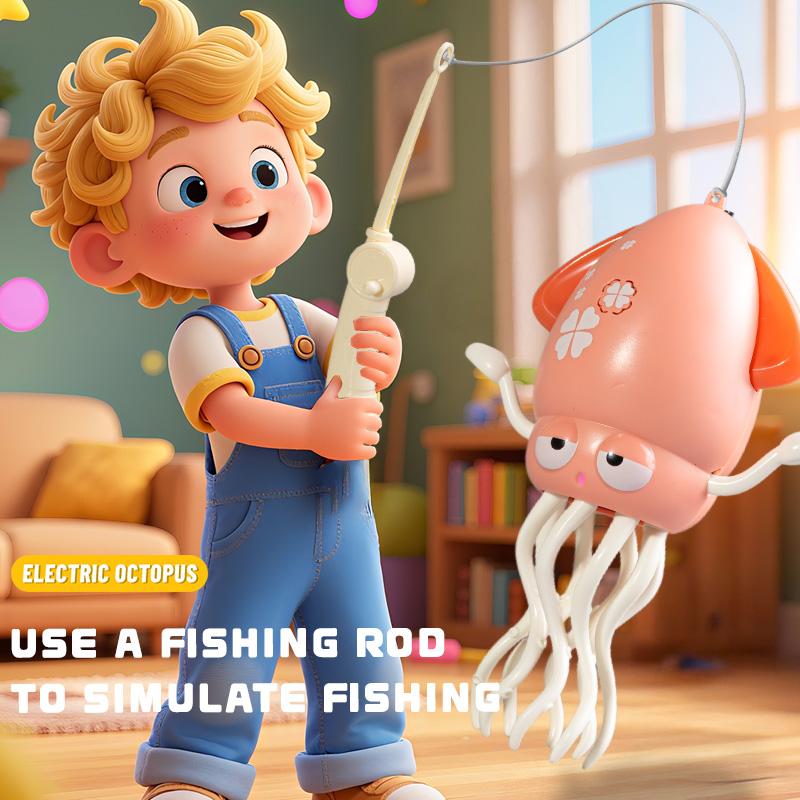 Elektryczne Tańczące Kalmary Zabawki dla Dzieci Dźwięk i Światła Unikanie Przeszkód Pełzanie Symulacja Ośmiornica Niemowlę Zabawna Interaktywna Zabawka