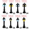 Retro Mini Street Lamp Miniature Garden Ornament Streetlight Figurines Fairy Garden Decoration Resin Craft Micro Landscaping