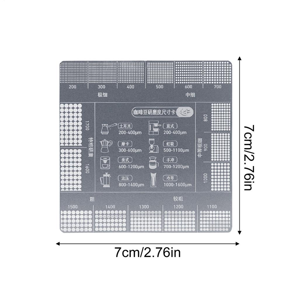 

Инструмент для измерения помола кофе Нержавеющая сталь Линейка для определения размера помола кофе Портативные кухонные принадлежности Аксессуар для помола и заваривания