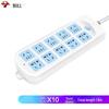 BULL Overload Protection 10-Outlet Power Strip CN plug (adapter included)