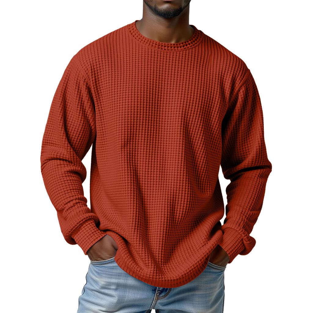 Men's Knit Casual Collar Pullover - Long Sleeve Daily Wear
