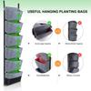 Hanging Planting Bags with 6 Pockets Vertical Gardening Flower Pots Planter Hanging Wall Garden Planting Bags Breathable Wall Planter Growing Bags 42 