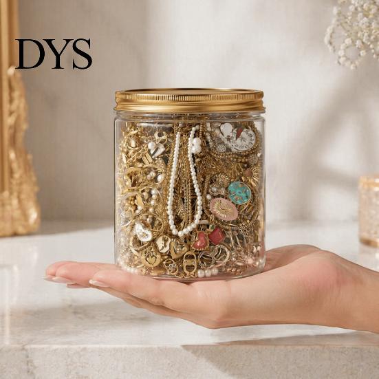 Halskette Ohrringe Set 35/40/45/50/60 Stück Mystery Schmuckglas für Damen, Box mit gemischten Ringen Armbändern Halsketten Armbändern, Zufällig Silber