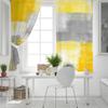 Olieverf Abstract Geometrisch Geel Gordijnen Woondecoratie Woonkamer Gordijnen Badkamer Slaapkamer Raamgordijnen