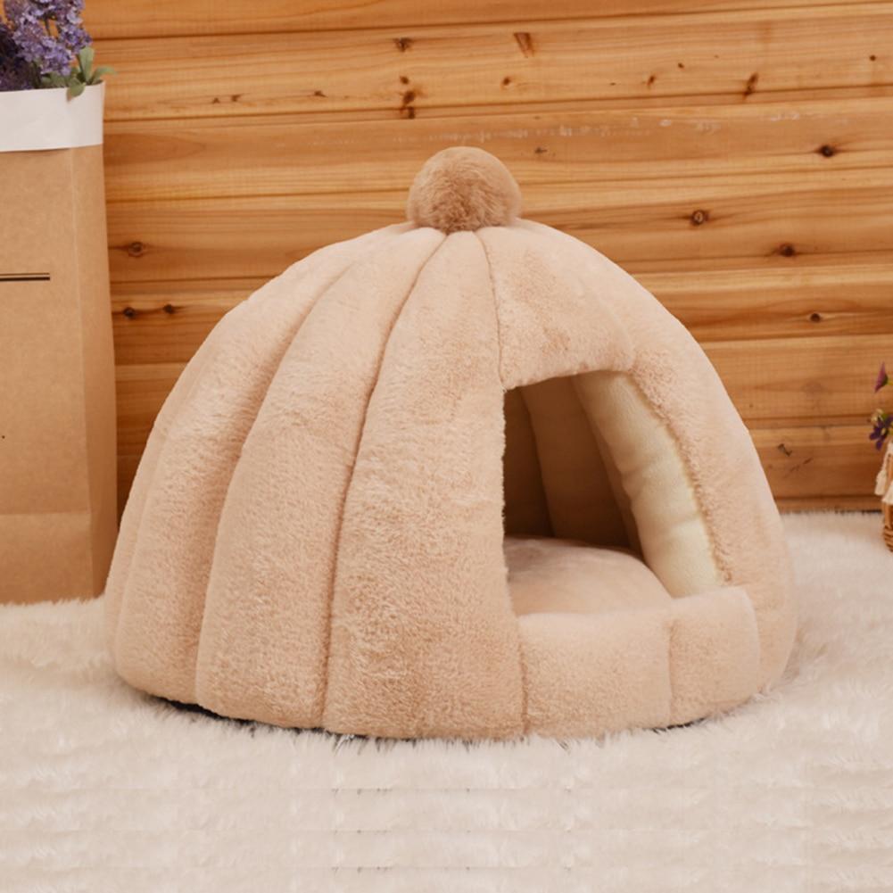Tiefschlafkomfort im Winter Katzenbett Kleine Matte Korb für Katzenhaus Halbgeschlossenes Haustierzelt Gemütliche Höhle Katzenbetten Indoor