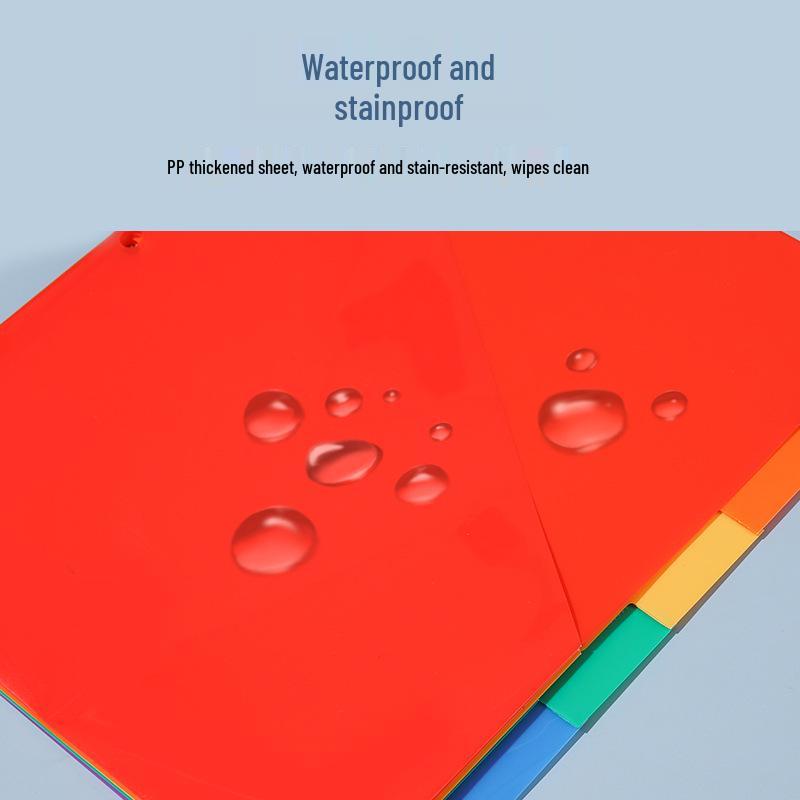 Colorful Refillable Loose-leaf Folder with 6 Classification Index Pages and 3-Hole Divider Pages, US Size