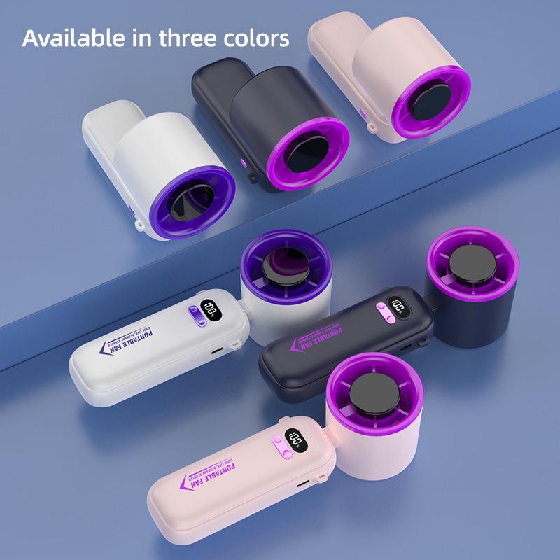 Portable Mini Handheld Fan: Silent, High-Wind Air Conditioner with Semiconductor Cooling