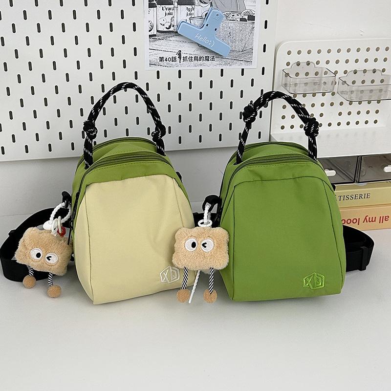 New Color Blocking Avocado Backpack Mini Women's Crossbody One Shoulder Commuting Bag Shell Japanese Lightweight Backpack