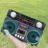 Retro Solární Rádio FM AM SW Přenosný Přijímač Bluetooth 5.3 Reproduktor MP3 Přehrávač Hudby Podpora USB TF Karta Nabíjení Typu C