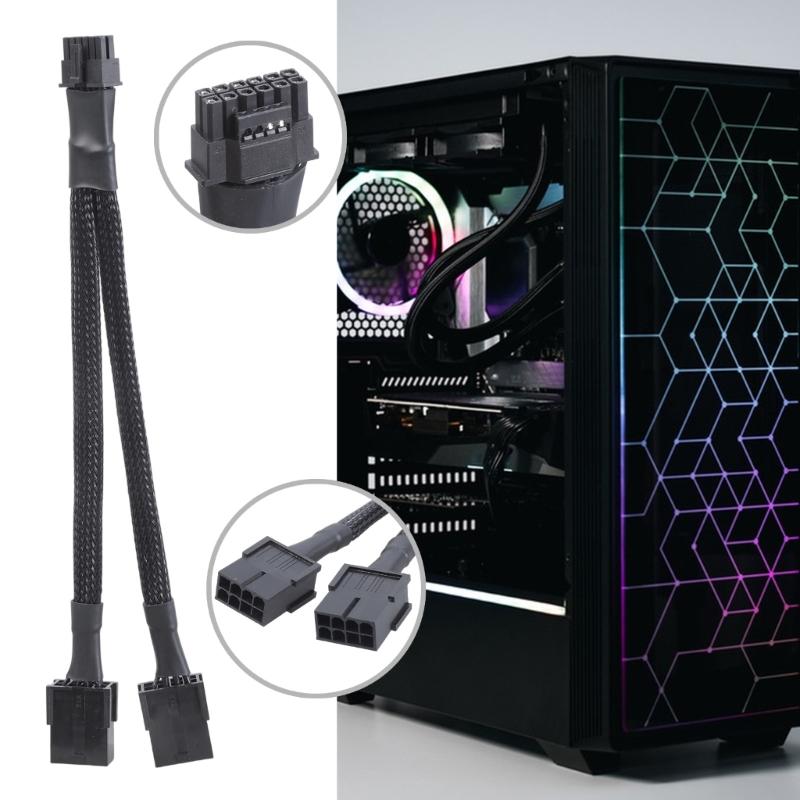 Double 8Pin Female To 12+4Pin Male Adapter Cable for RTX40 Series Stable To Motherboards  Power Transfer Flexible