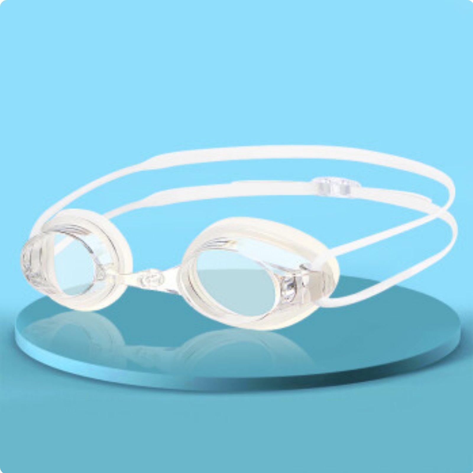 

Large Frame Racing Goggles Waterproof Anti-Fog Competitive Goggles Swimming Equipment Hydrodynamic Design FINA-Approved for Men прозрачный белый
