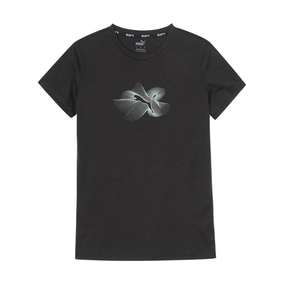 PUMA T Shirts Women s Black Crew Neck Moderate 525123-01 XS