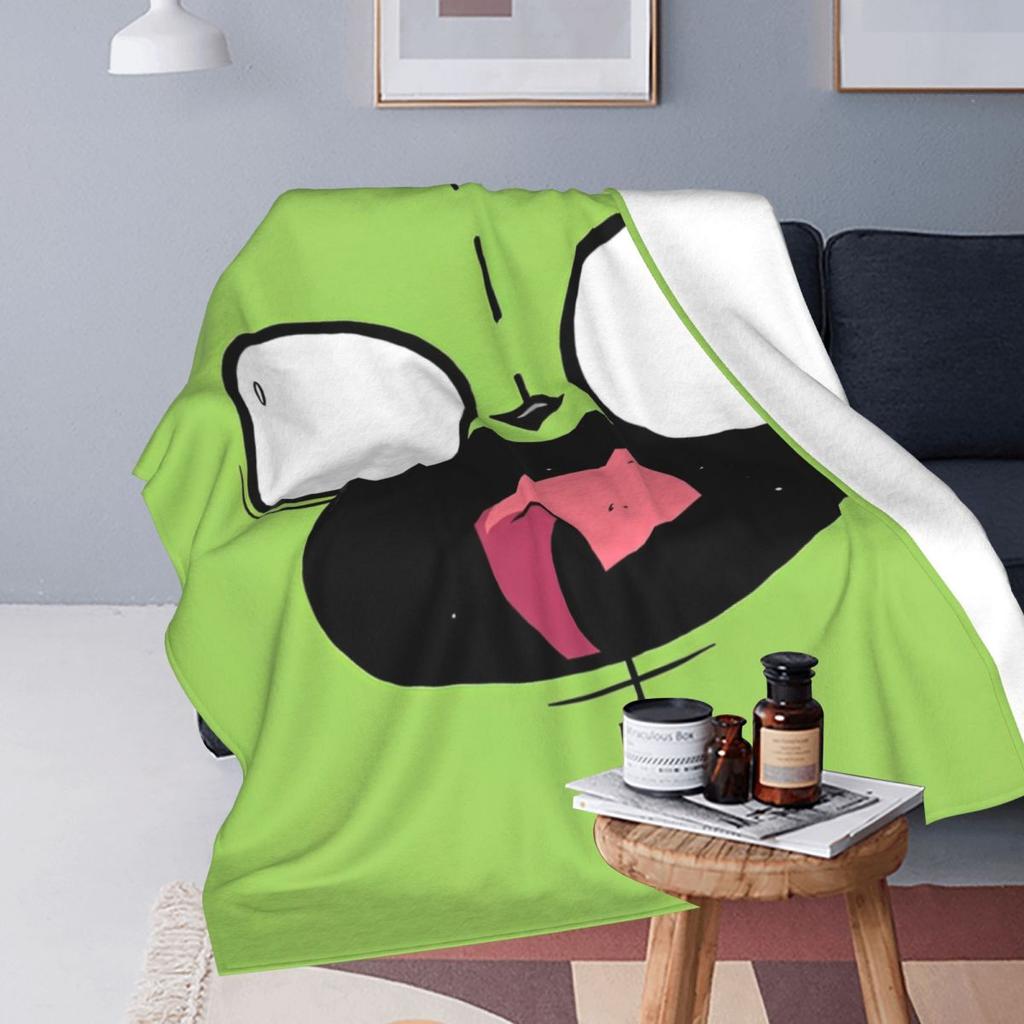 Coperta Invader Zim Gir Tessuto in Flanella Decorazione Multifunzione Coperta Morbidissima per Letto Divano Trapunta