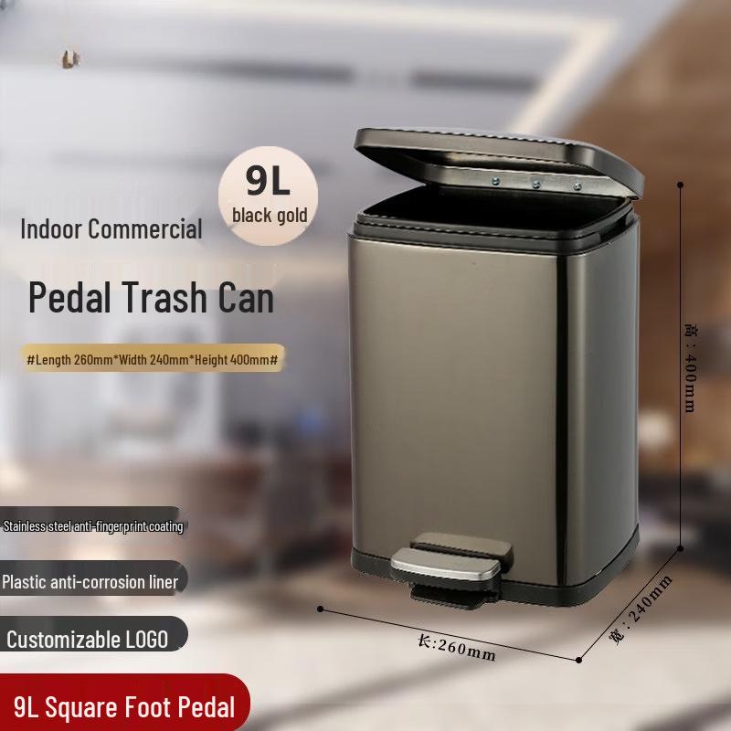 JPHZNB Stainless Steel Pedal Trash Can