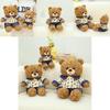 Teddy Bear Plush Toy With Short Faux Fur For Girls Birthday Gift