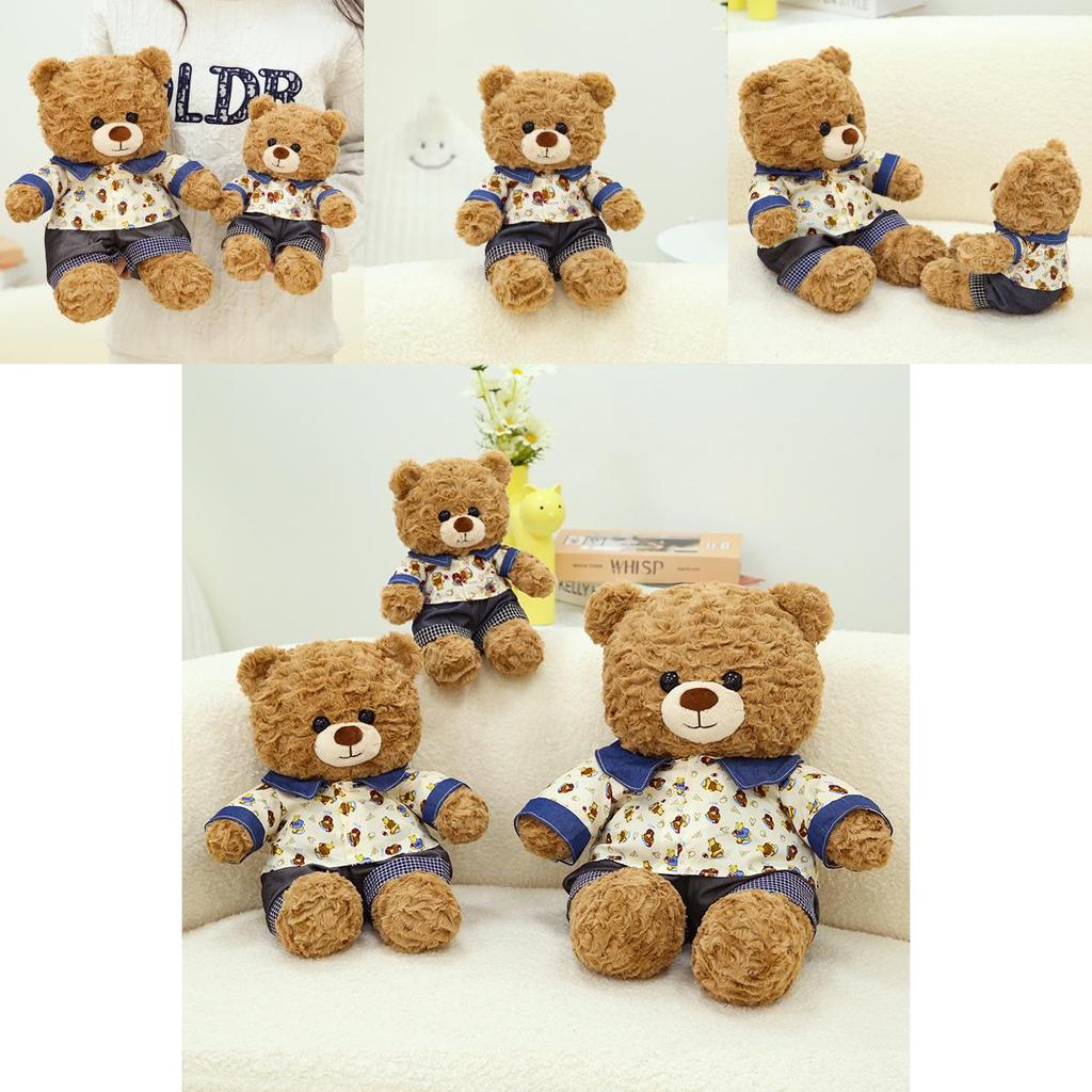 Teddy Bear Plush Toy With Short Faux Fur For Girls Birthday Gift