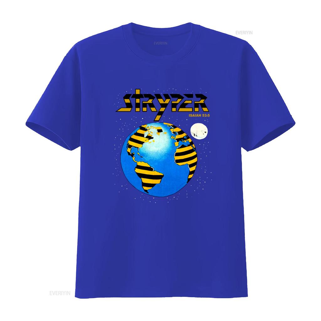 Stryper Soldiers Under Command 80er Jahre Vintage T-Shirt Globus Mond Design mit Jesaja 53 5 Text vintage Gewaschen Stilvolle Streetwear
