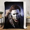 Manta con Póster de Película de Terror de Halloween Perfecta para Todas las Estaciones Suave Cómoda Sofá Oficina Siesta Viaje Regalo Festivo