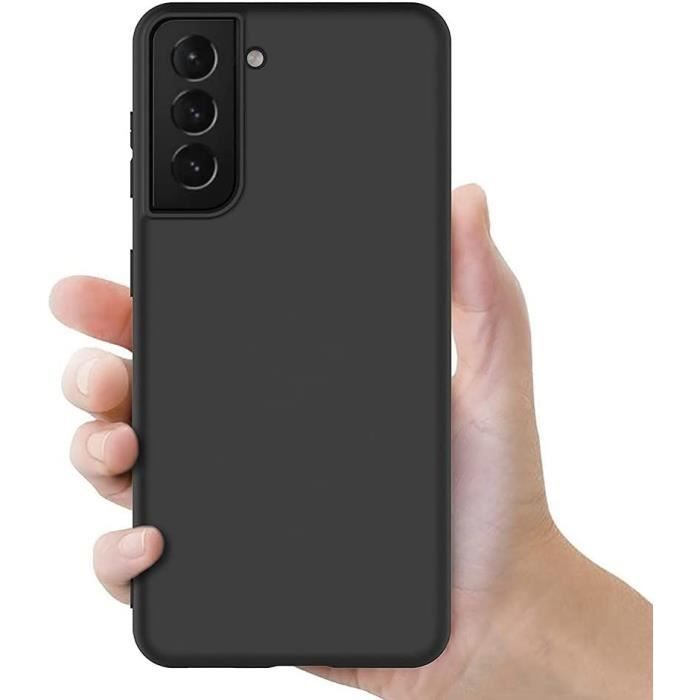 Case - BOOLING - for Samsung S21 Plus - Black - Flexible - Anti-Scratch - 2 Tempered Glasses