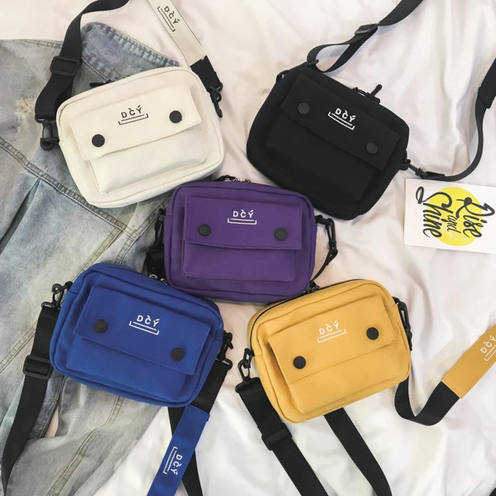 

Solid Color Shoulder Bag Letter Print Crossbody Bag Casual Tote Bag