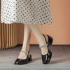 Baotou Sandals Female Summer Rhinestone Thick Heel Fairy Middle Heel Mary Jane Back Empty Single Shoes