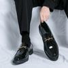 New Shoes for Men Patent Leather Dress Shoes Gentleman Pointed Toe Business Casual Shoes Slip-on Loafers
